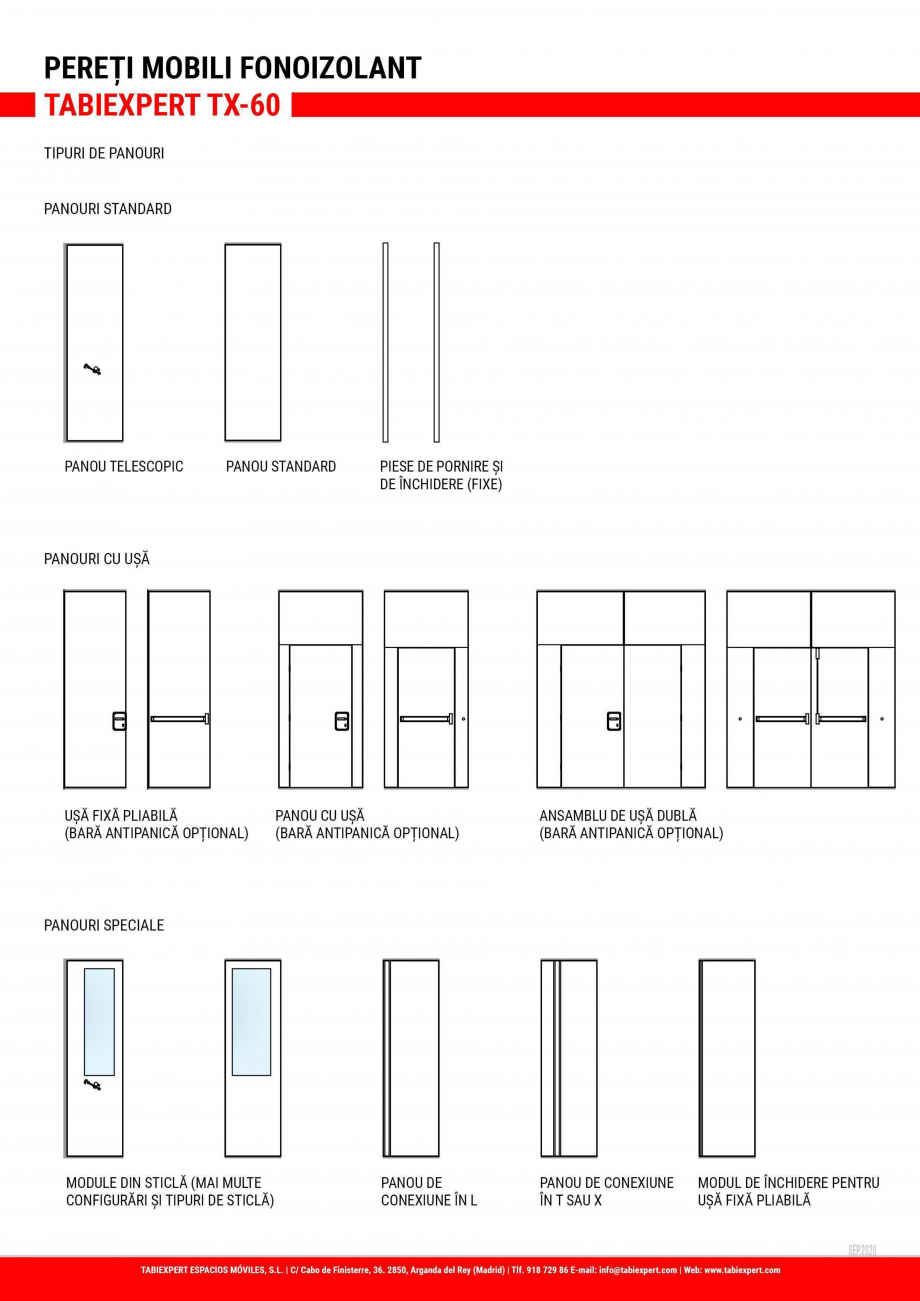 Pagina 3-Pereti mobili fonoizolant TABIEXPERT TX-60 Fisa tehnica Romana 