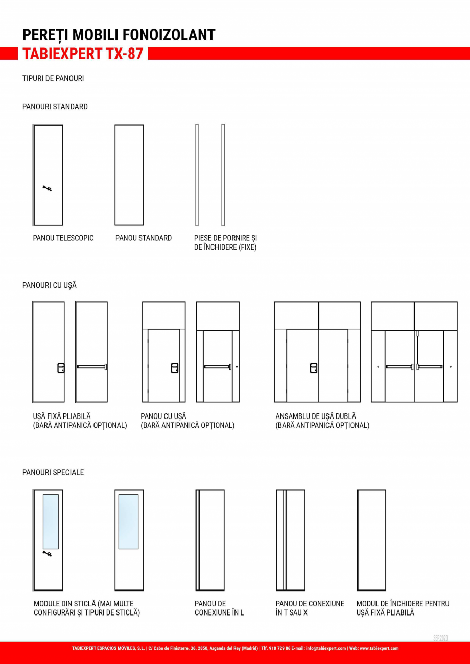 Pagina 3-Pereti mobili fonoizolant TABIEXPERT TX-87 Fisa tehnica Romana 