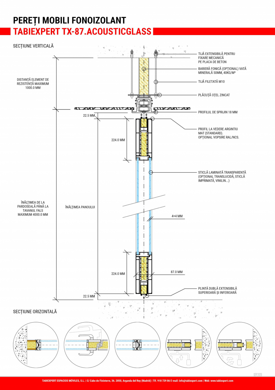 Pagina 4-Pereti mobili fonoizolant TABIEXPERT TX87 - ACOUSTICGLASS Fisa tehnica Romana 