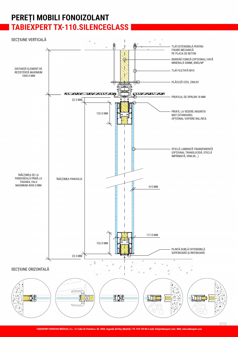 Pagina 4-Pereti mobili fonoizolant TABIEXPERT TX 110 SILENCEGLASS Fisa tehnica Romana 