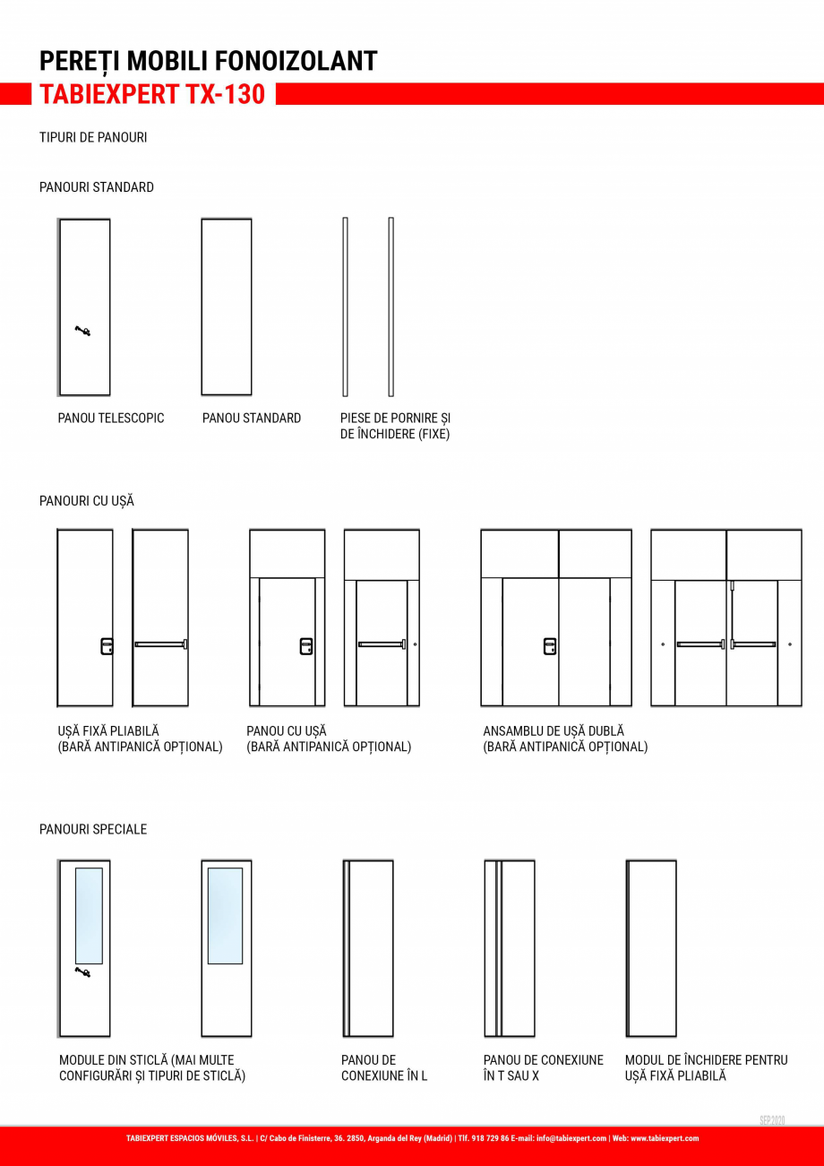 Pagina 3-Pereti mobili fonoizolant TABIEXPERT TX-130 Fisa tehnica Romana 