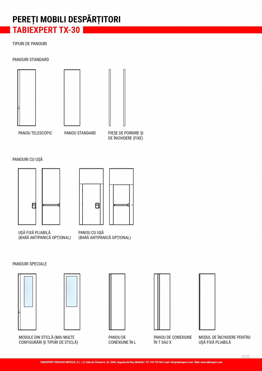 Pagina 3-Pereti mobili despartitori  TABIEXPERT TX-30 Fisa tehnica Romana 