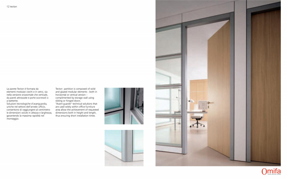 Pagina 7-Perete autoportant de compartimentare din sticla OMIFA TECTON Catalog, brosura Engleza, Italiana al ...