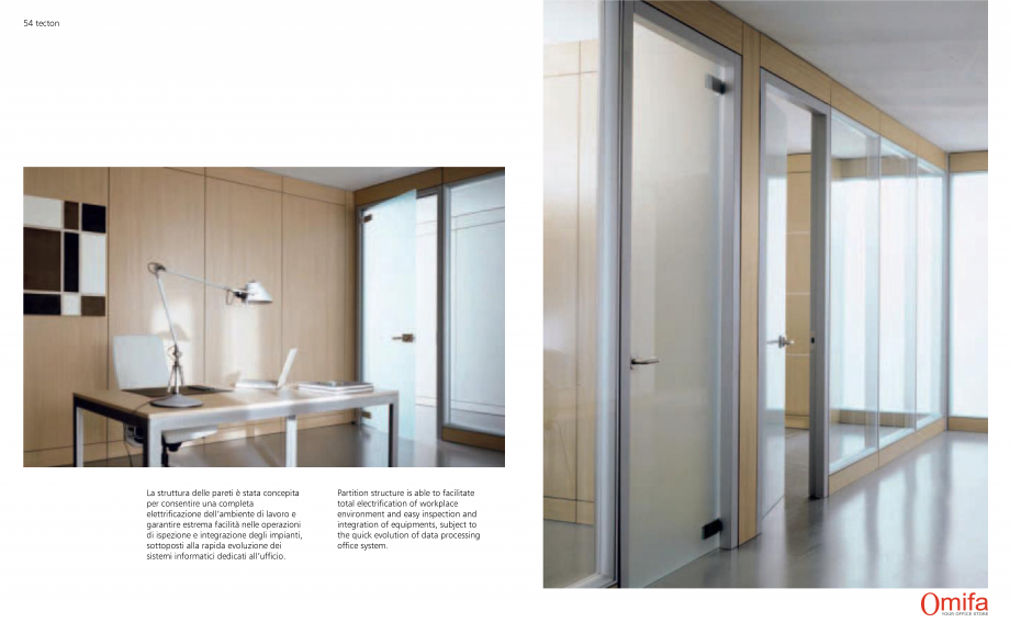 Pagina 28-Perete autoportant de compartimentare din sticla OMIFA TECTON Catalog, brosura Engleza, Italiana 