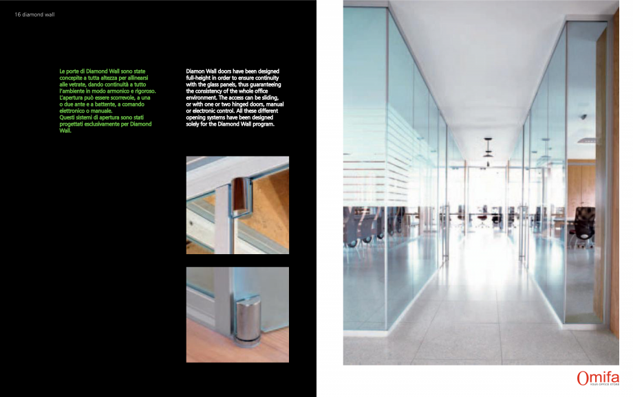 Pagina 9-Pereti modulari de compartimentare din sticla OMIFA DIAMOND WALL Catalog, brosura Engleza, Italiana 
