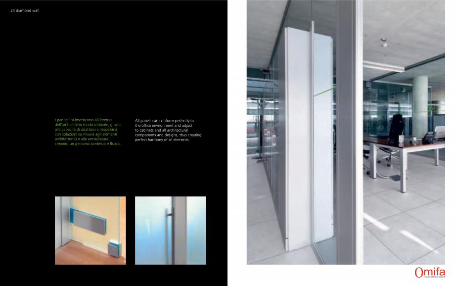 Pagina 13-Pereti modulari de compartimentare din sticla OMIFA DIAMOND WALL Catalog, brosura Engleza, Italiana 