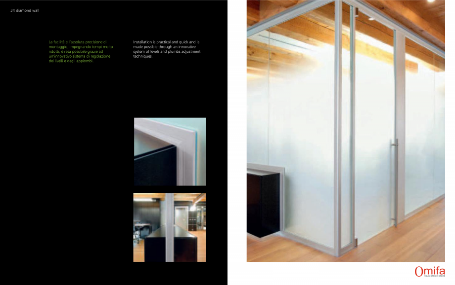 Pagina 18-Pereti modulari de compartimentare din sticla OMIFA DIAMOND WALL Catalog, brosura Engleza, Italiana 