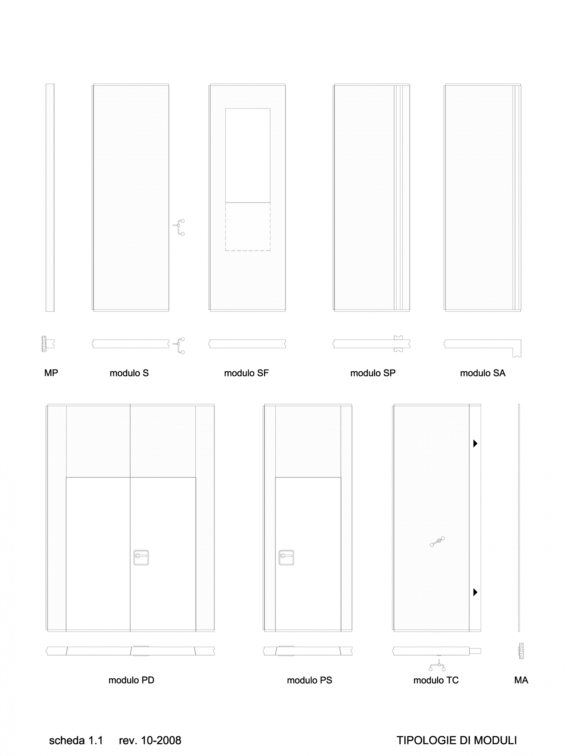 Proprietati Module CAD-DWG 2.2.0 Forme module de partitii amovibile ANAUNIA Detaliu de ...