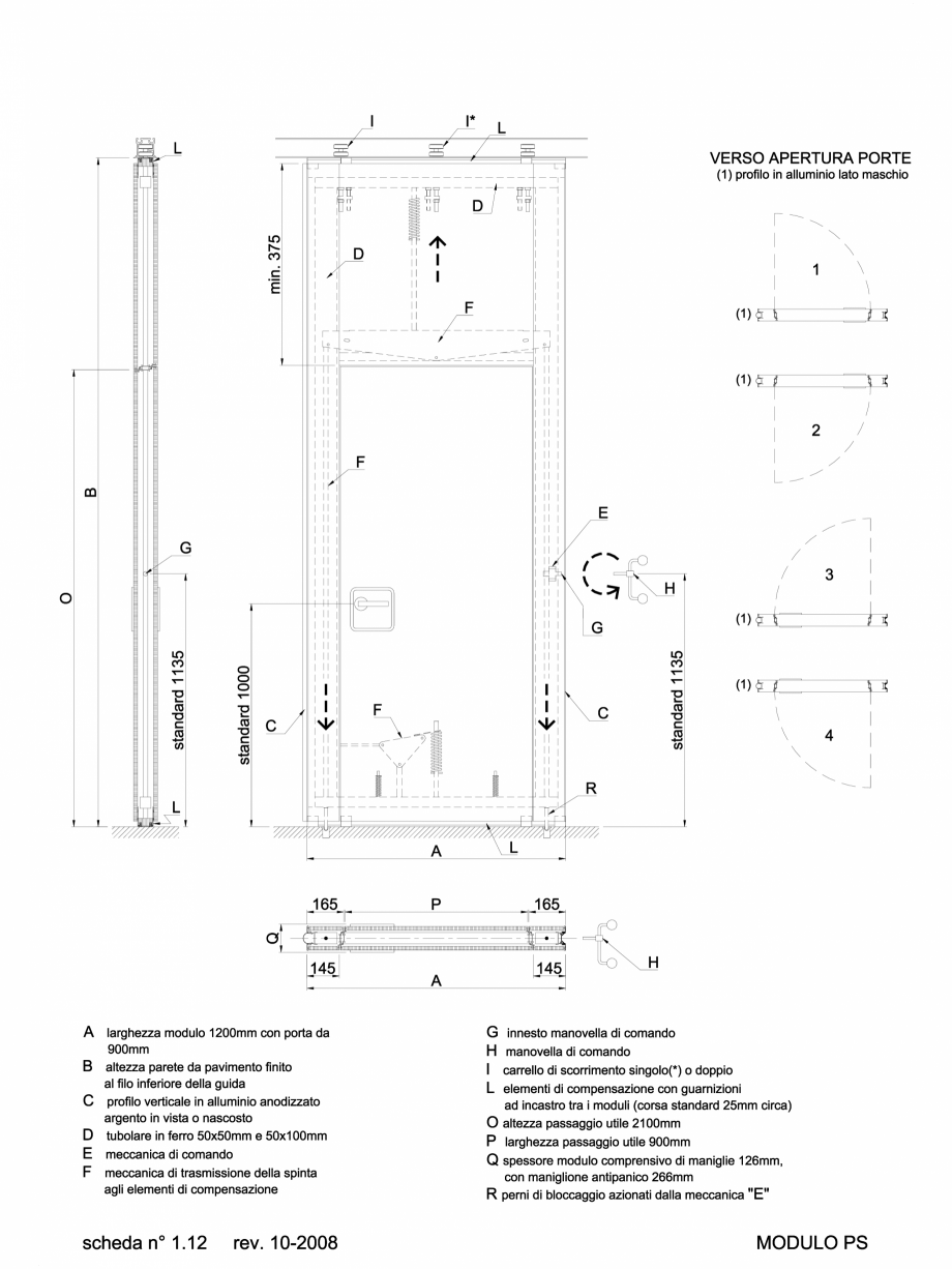 Pagina 1-CAD-DWG 2.2.3 Partitie de tip PS ANAUNIA Detaliu de produs PMI-Maxi 