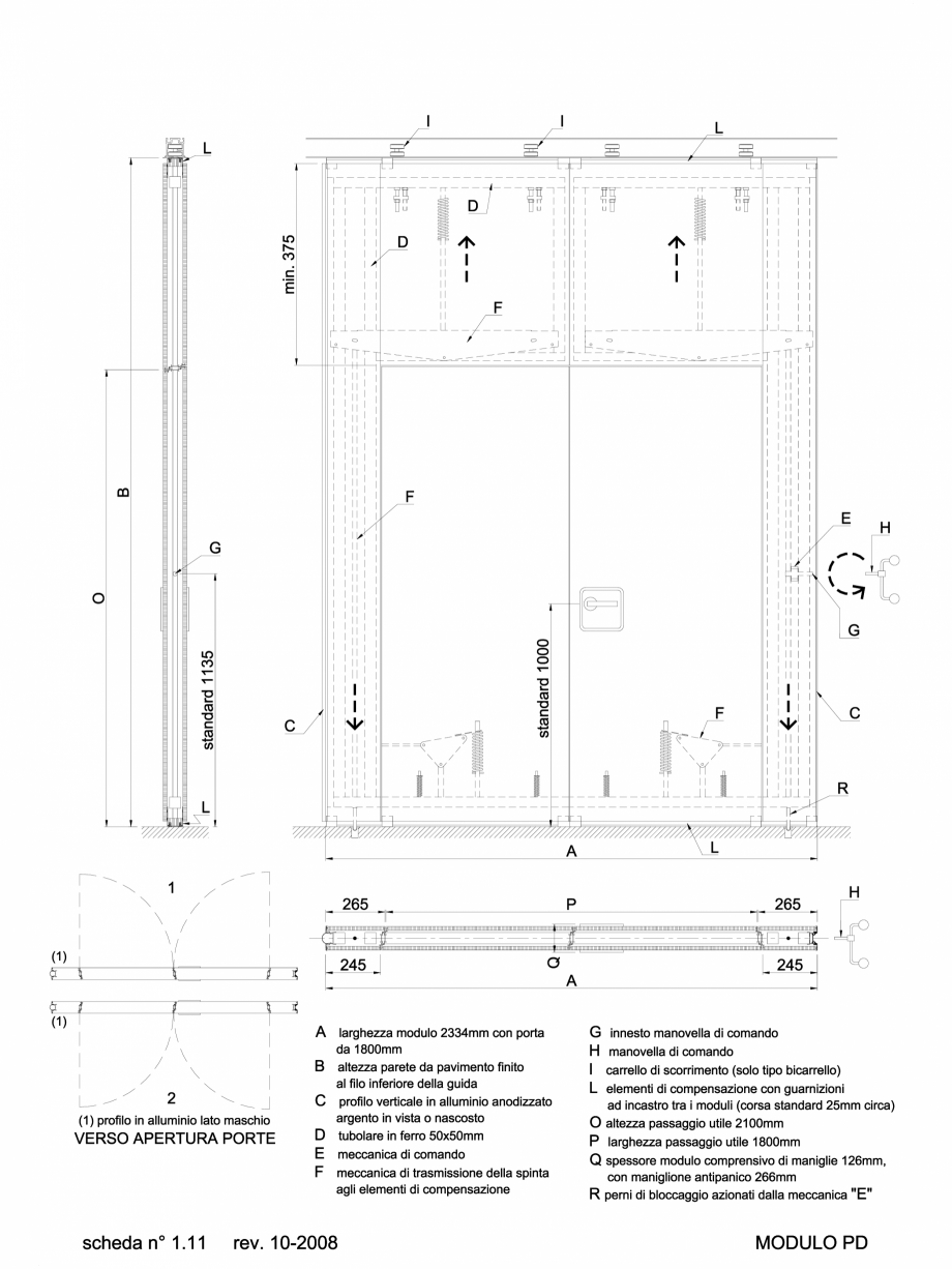 Pagina 1-CAD-DWG 2.2.4 Partitie de tip PD ANAUNIA Detaliu de produs PMI-Maxi 