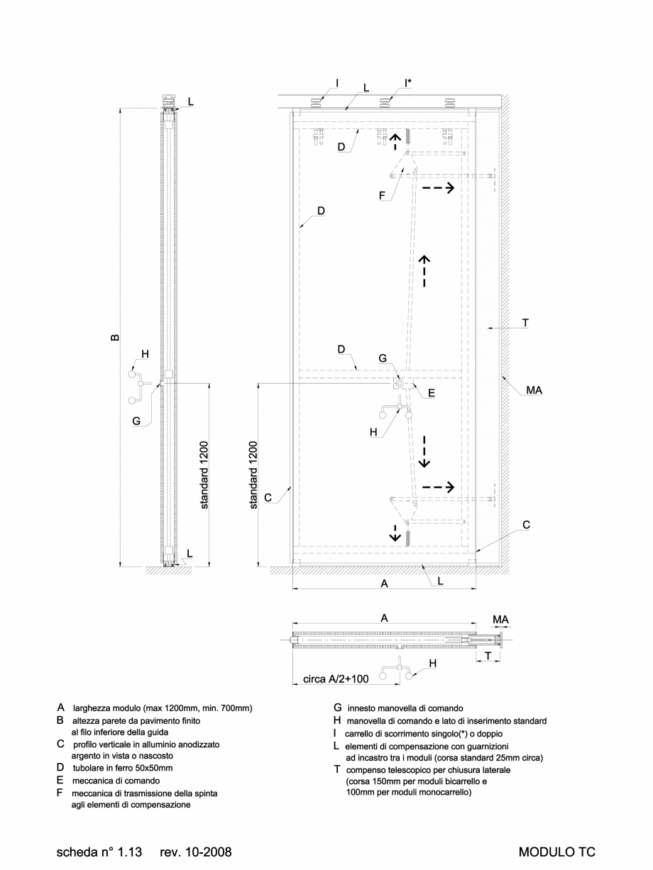 Pagina 1-CAD-DWG 2.2.5 Partitie de tip TC ANAUNIA Detaliu de produs PMI-Maxi 