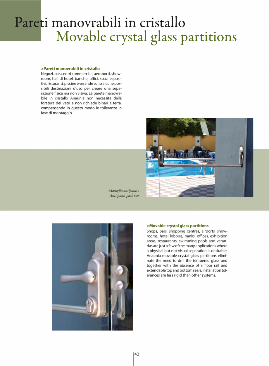 Pagina 3-Partitii amovibile ANAUNIA PMC-Crystal Catalog, brosura Italiana, Engleza rill the tempered glass...