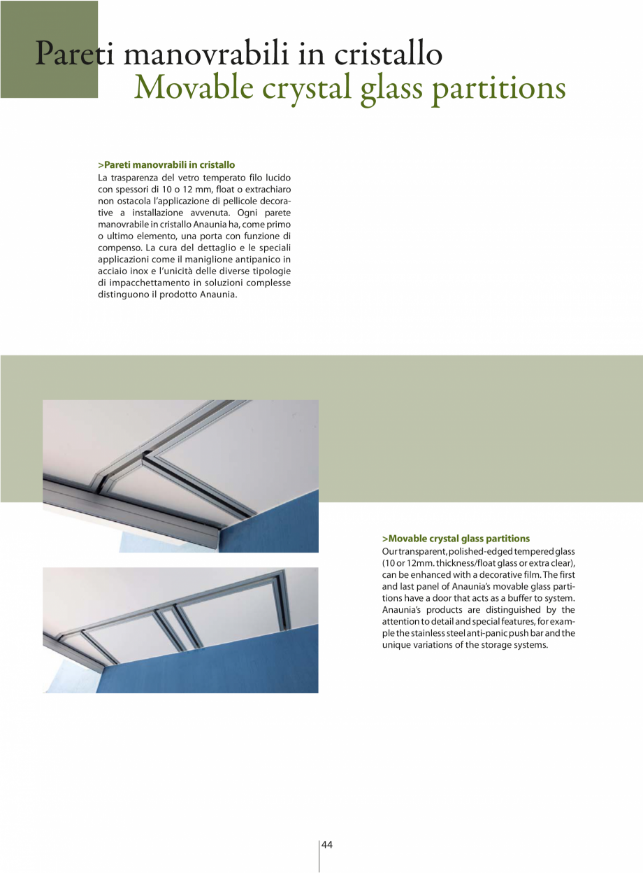 Pagina 5-Partitii amovibile ANAUNIA PMC-Crystal Catalog, brosura Italiana, Engleza 