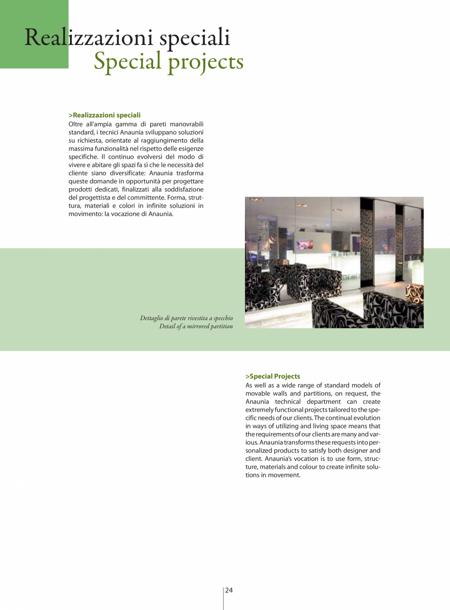 Pagina 9-Partitii amovibile ANAUNIA PMI-Maxi Catalog, brosura Engleza, Italiana ci, in vetro trasparente e a ...