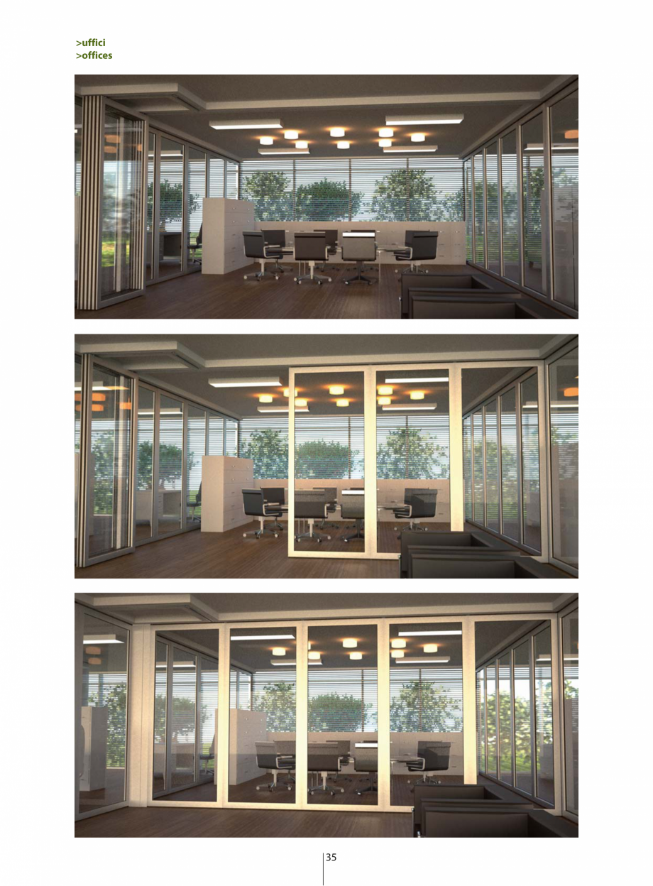 Pagina 2-Partitii amovibile ANAUNIA PMIV-GLASS Catalog, brosura Engleza, Italiana he solution to the...