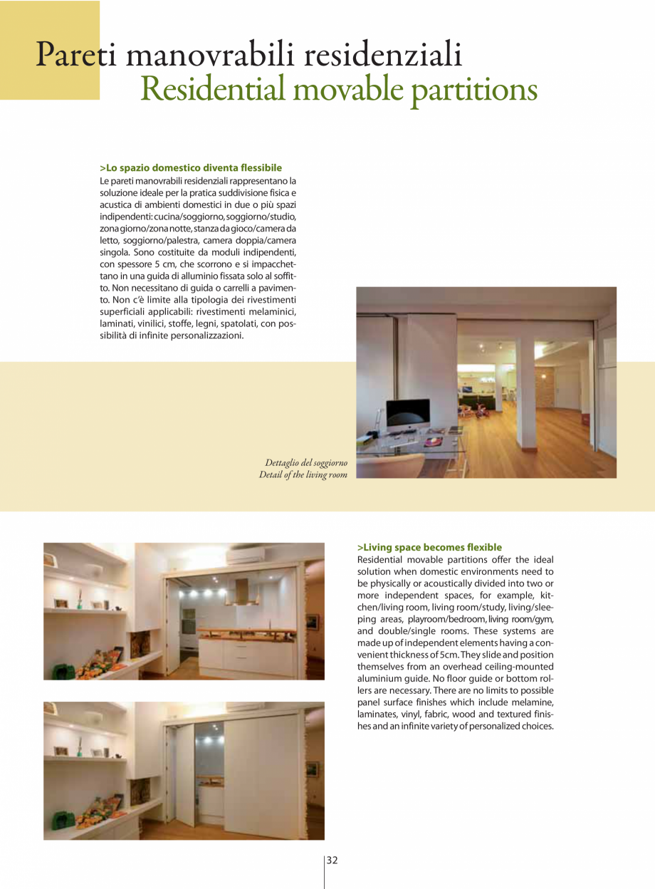 Pagina 3-Partitii amovibile  ANAUNIA PMR-LIGHT Catalog, brosura Engleza, Italiana orno
Detail of the living...