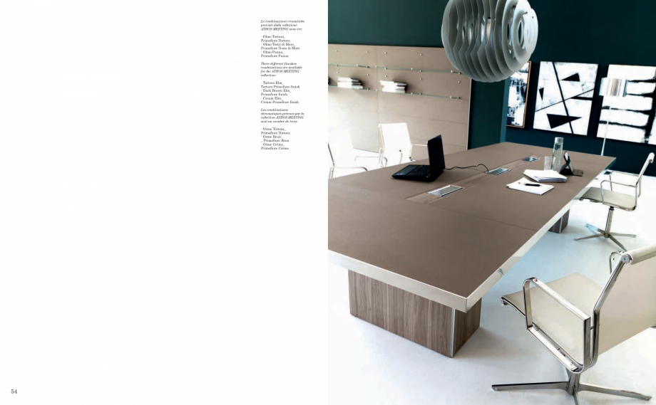 Pagina 28-Mobilier pentru birouri IVM Colectia ATHOS Catalog, brosura Engleza, Franceza, Italiana  TESTA di...