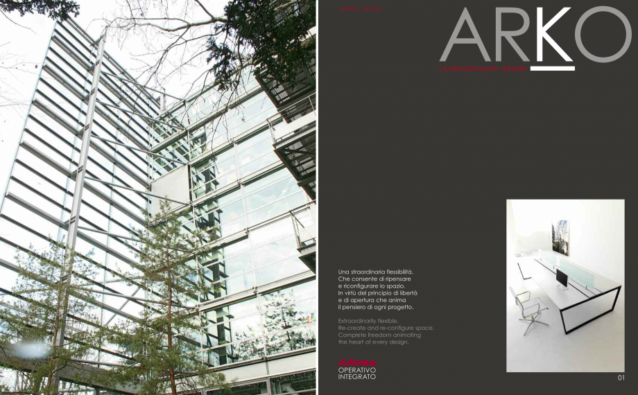 Pagina 2-Mobilier pentru birouri  IVM Colectia ARKO Catalog, brosura Engleza, Franceza, Italiana ato MOKA,...