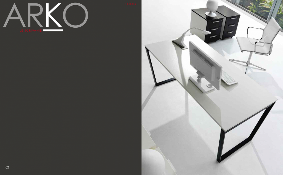 Pagina 3-Mobilier pentru birouri  IVM Colectia ARKO Catalog, brosura Engleza, Franceza, Italiana truttura) o ...