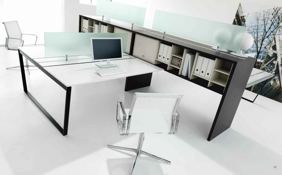 Pagina 11-Mobilier pentru birouri  IVM Colectia ARKO Catalog, brosura Engleza, Franceza, Italiana  SBIANCATO, ...