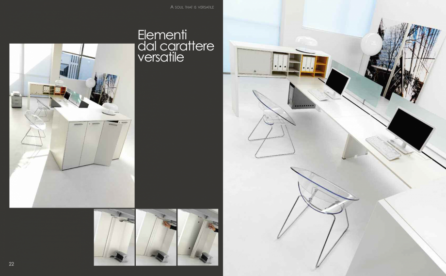 Pagina 13-Mobilier pentru birouri  IVM Colectia ARKO Catalog, brosura Engleza, Franceza, Italiana , NOCE e...