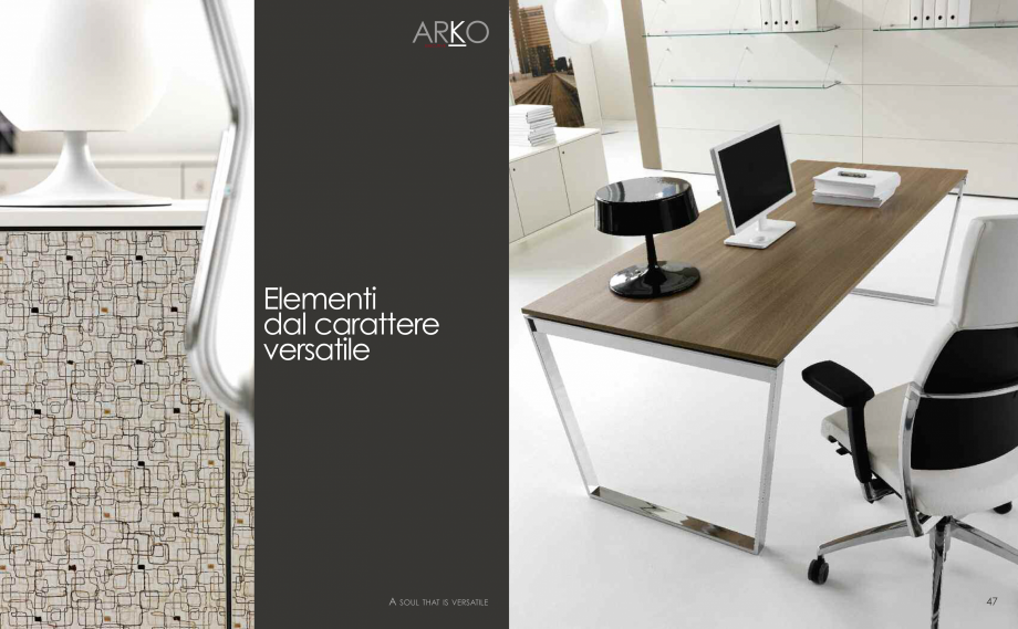 Pagina 25-Mobilier pentru birouri  IVM Colectia ARKO Catalog, brosura Engleza, Franceza, Italiana d'acciaio...