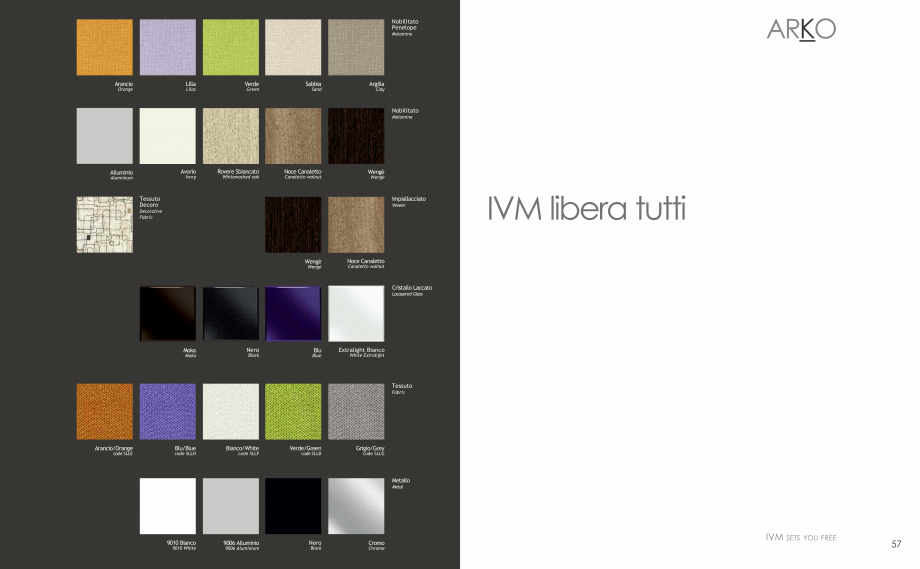 Pagina 30-Mobilier pentru birouri  IVM Colectia ARKO Catalog, brosura Engleza, Franceza, Italiana m. Vano...