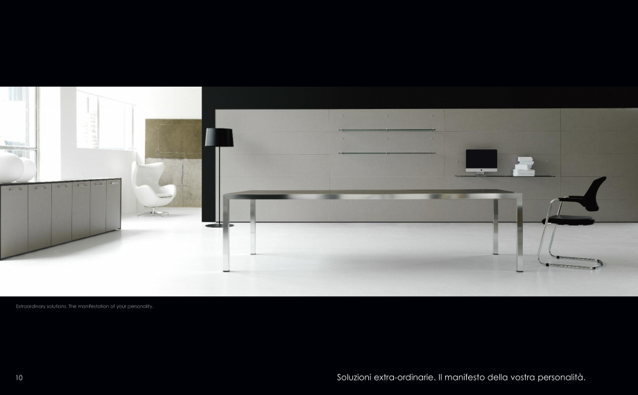 Pagina 7-Mobilier pentru birouri IVM Colectia FLY Catalog, brosura Engleza, Franceza, Italiana ura portante...