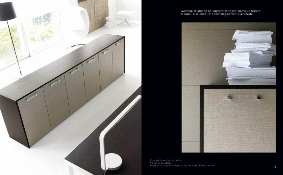 Pagina 10-Mobilier pentru birouri IVM Colectia FLY Catalog, brosura Engleza, Franceza, Italiana PIALLACCIATO...