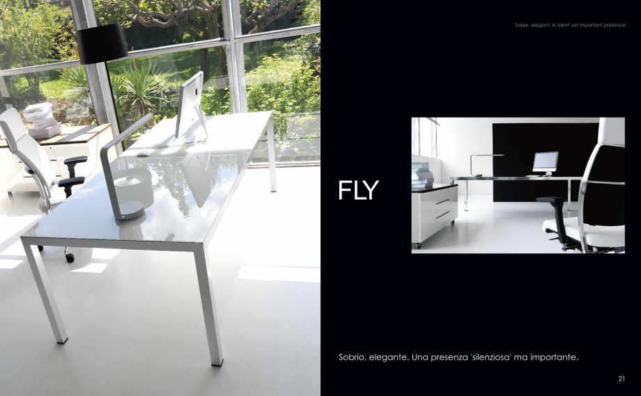 Pagina 12-Mobilier pentru birouri IVM Colectia FLY Catalog, brosura Engleza, Franceza, Italiana pess. mm.18....