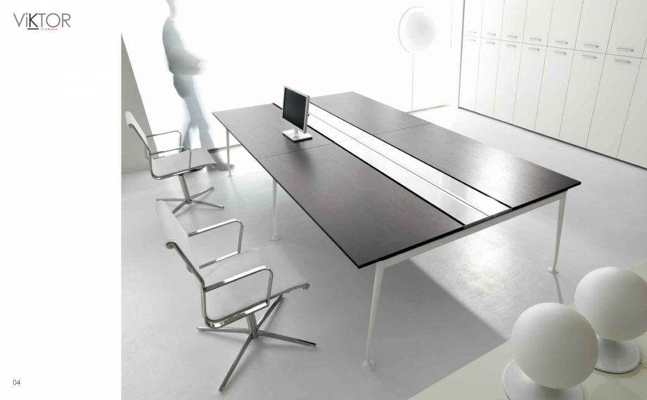 Pagina 4-Mobilier pentru birouri IVM Colectia VIKTOR Catalog, brosura Engleza, Italiana lle, basamento e top ...