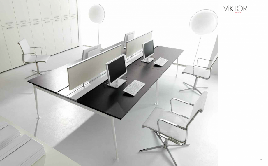Pagina 5-Mobilier pentru birouri IVM Colectia VIKTOR Catalog, brosura Engleza, Italiana i. Apertura a 95° ad...