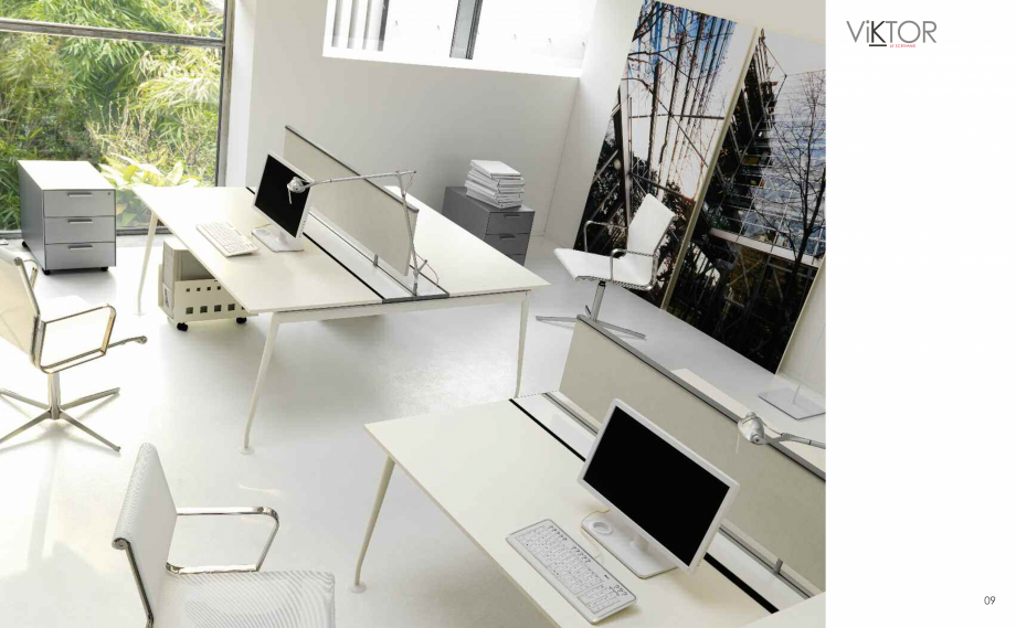 Pagina 6-Mobilier pentru birouri IVM Colectia VIKTOR Catalog, brosura Engleza, Italiana mplice. Serratura a...