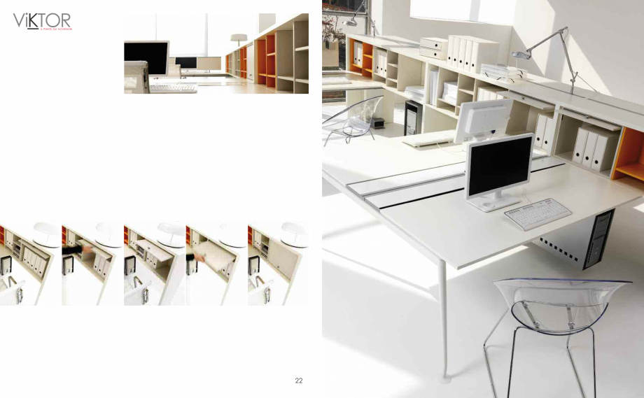 Pagina 13-Mobilier pentru birouri IVM Colectia VIKTOR Catalog, brosura Engleza, Italiana chiusura laterale...