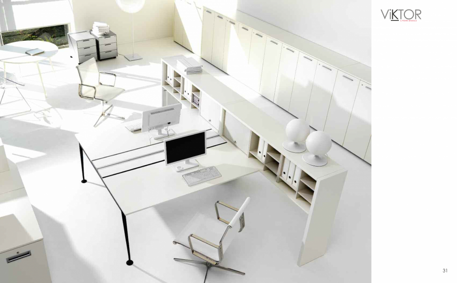 Pagina 17-Mobilier pentru birouri IVM Colectia VIKTOR Catalog, brosura Engleza, Italiana organizza” al...