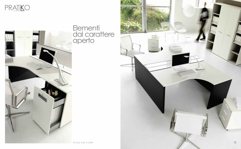 Pagina 8-Mobilier pentru birouri IVM Colectia PRATIKO Catalog, brosura Engleza, Italiana  d'acciaio presso...
