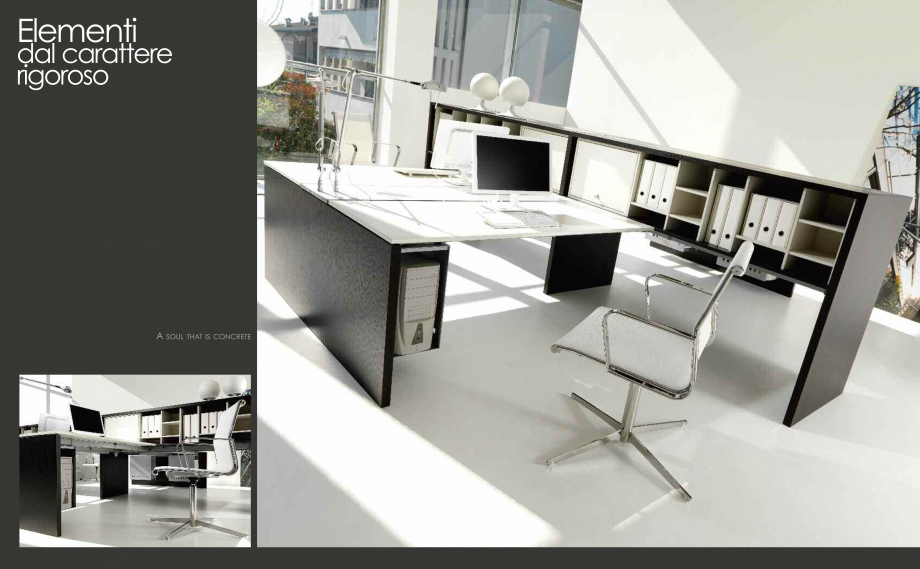Pagina 11-Mobilier pentru birouri IVM Colectia PRATIKO Catalog, brosura Engleza, Italiana riglione in metallo ...