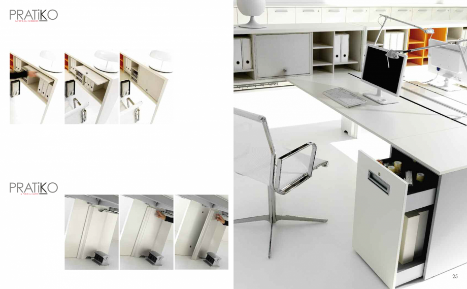 Pagina 14-Mobilier pentru birouri IVM Colectia PRATIKO Catalog, brosura Engleza, Italiana ati con polveri...