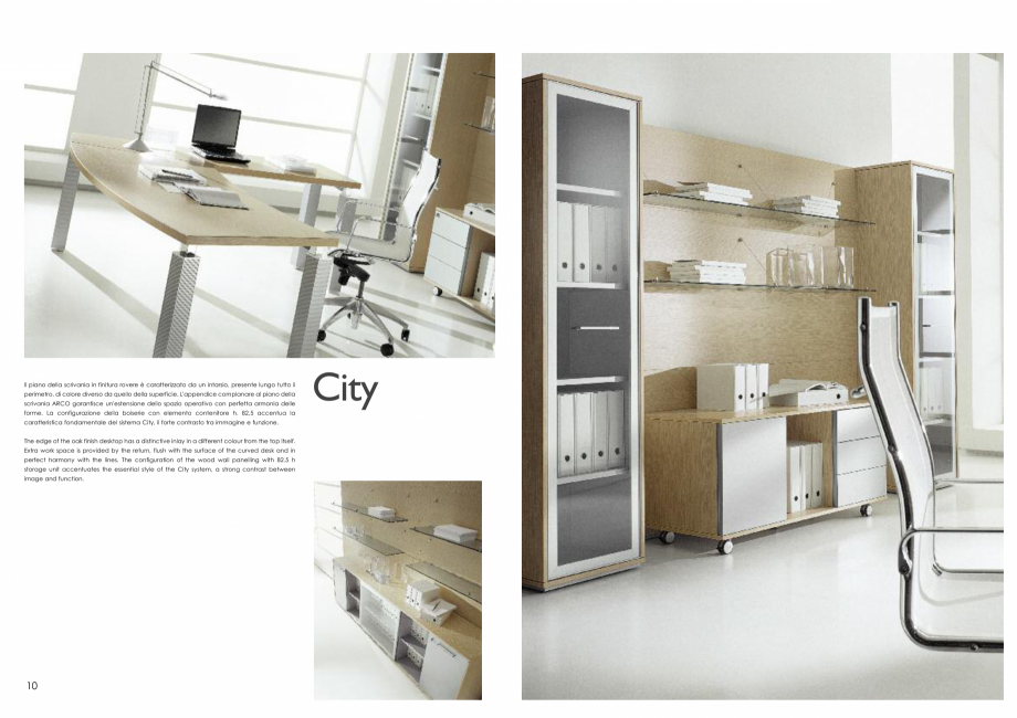Pagina 6-Mobilier pentru birouri IVM Colectia CITY Catalog, brosura Engleza, Italiana 