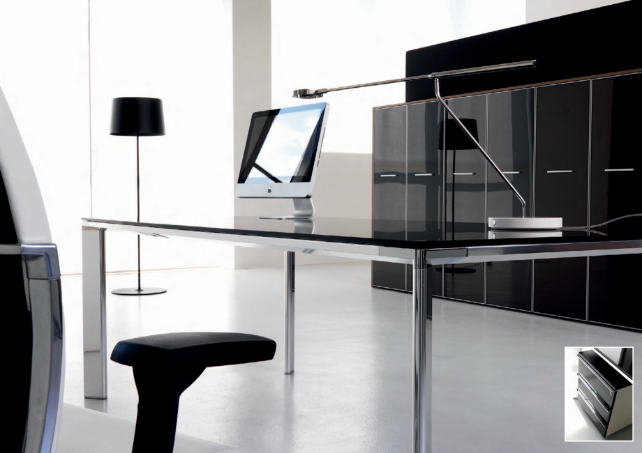 Pagina 2-Mobilier pentru birouri IVM Colectia E-SILE Catalog, brosura Engleza, Italiana an-cut lines, high...