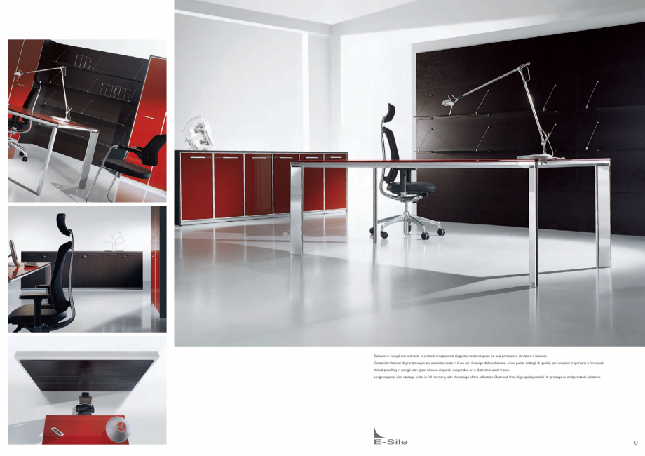 Pagina 5-Mobilier pentru birouri IVM Colectia E-SILE Catalog, brosura Engleza, Italiana 
