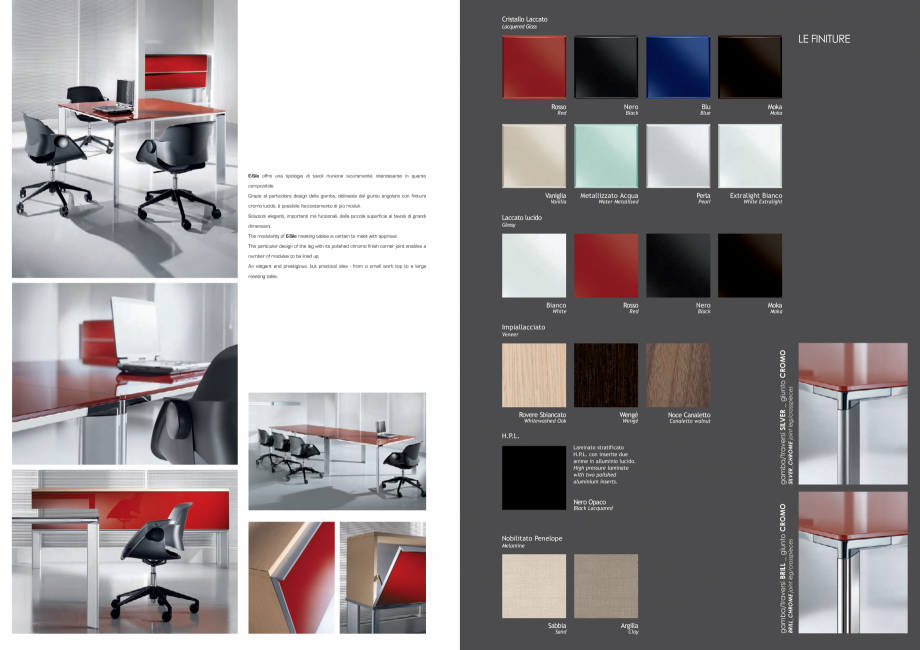 Pagina 6-Mobilier pentru birouri IVM Colectia E-SILE Catalog, brosura Engleza, Italiana 