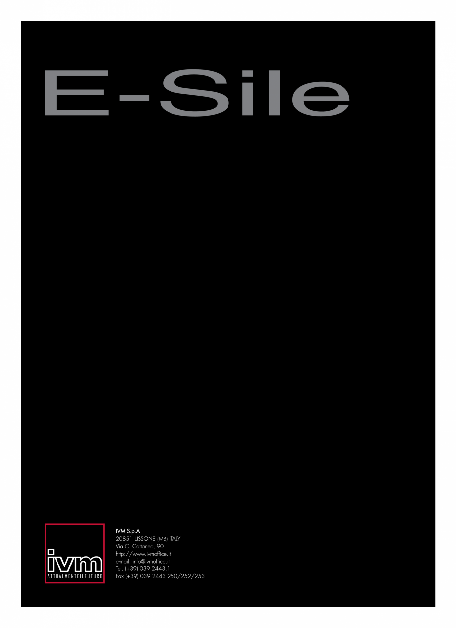 Pagina 9-Mobilier pentru birouri IVM Colectia E-SILE Catalog, brosura Engleza, Italiana 
