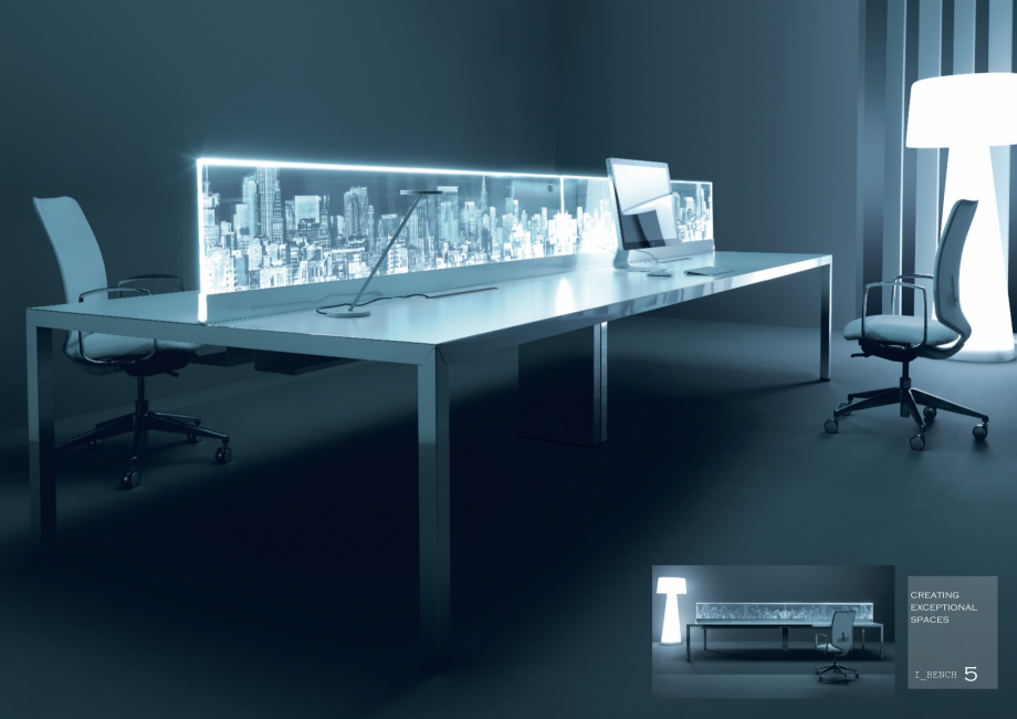 Pagina 3-Mobilier pentru birouri IVM Colectia I_BENCH Catalog, brosura Engleza, Italiana 
highlighting...