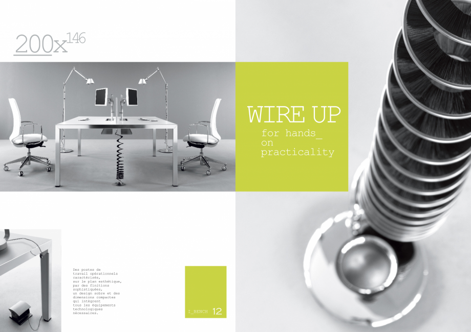 Pagina 7-Mobilier pentru birouri IVM Colectia I_BENCH Catalog, brosura Engleza, Italiana glass tops (for the
...