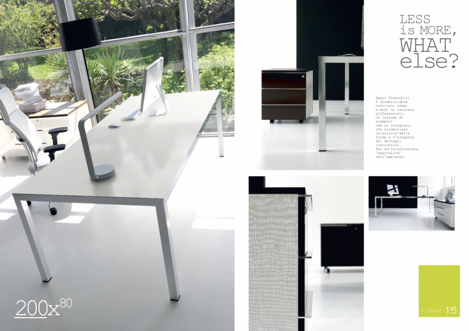 Pagina 8-Mobilier pentru birouri IVM Colectia I_BENCH Catalog, brosura Engleza, Italiana UM d’une...