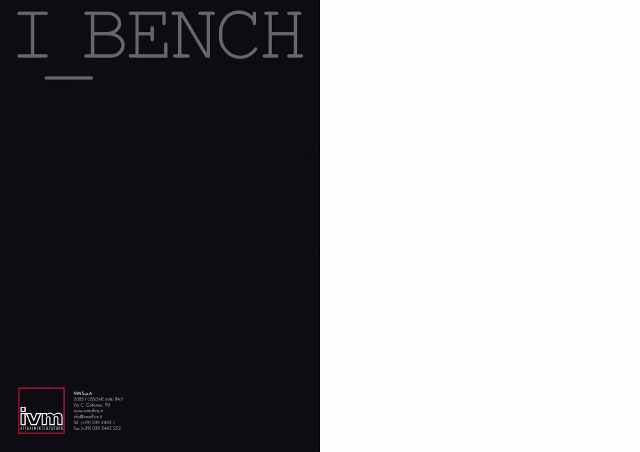 Pagina 17-Mobilier pentru birouri IVM Colectia I_BENCH Catalog, brosura Engleza, Italiana 