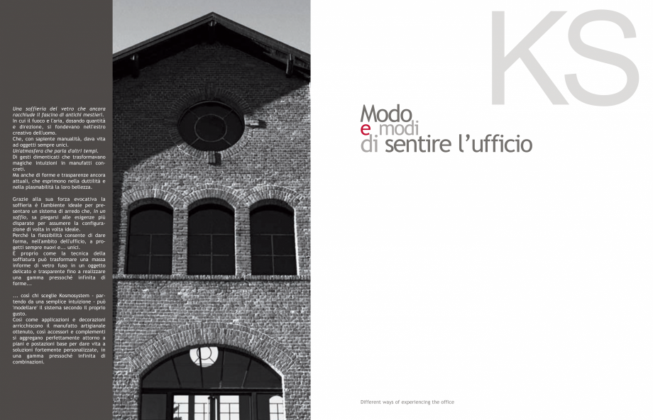 Pagina 2-Mobilier pentru birouri IVM Colectia KOSMOS Catalog, brosura Engleza, Italiana cativa la
soffieria...