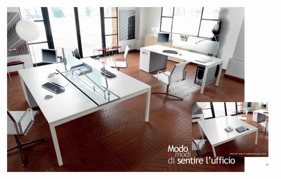 Pagina 9-Mobilier pentru birouri IVM Colectia KOSMOS Catalog, brosura Engleza, Italiana ractical
and flexible...