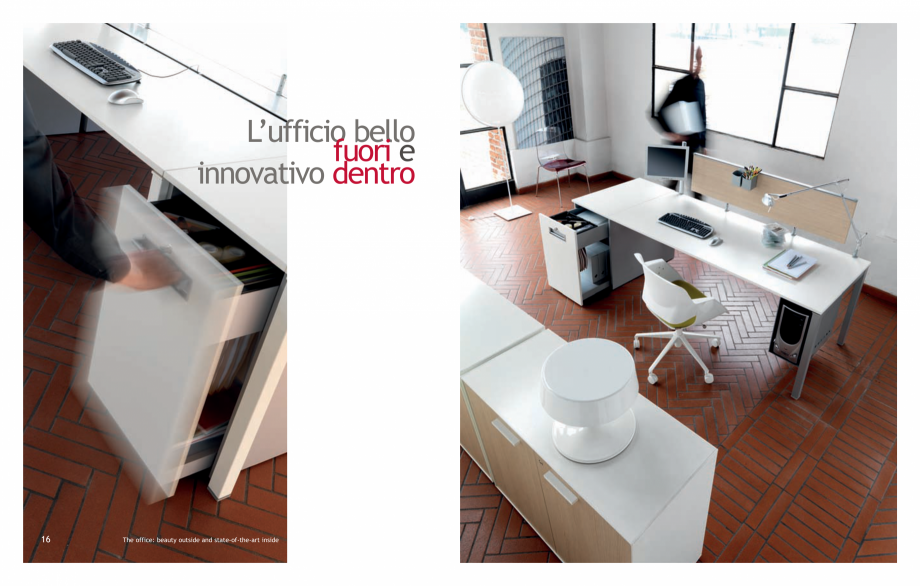 Pagina 10-Mobilier pentru birouri IVM Colectia KOSMOS Catalog, brosura Engleza, Italiana Every inch of space...